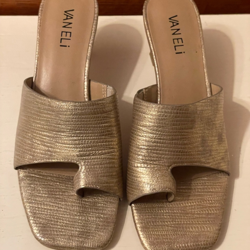 Vaneli Gold Muse sandals